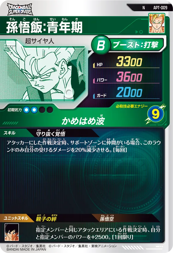 APT-009 孫悟飯：青年期