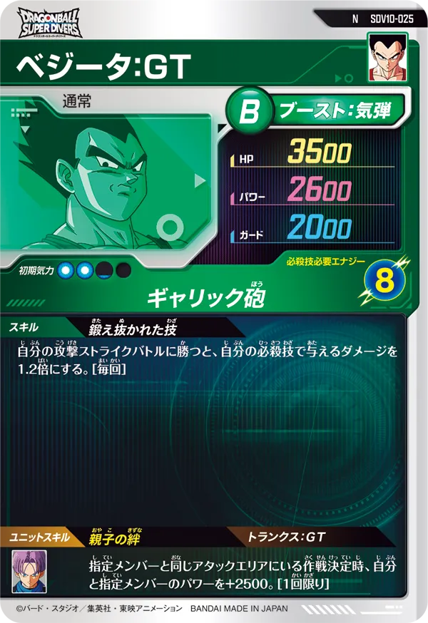 SDV10-025 ベジータ：ＧＴ
