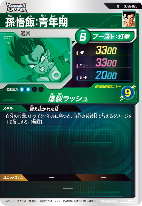 SDV6-026 孫悟飯：青年期