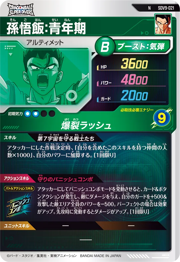 SDV9-021 孫悟飯：青年期