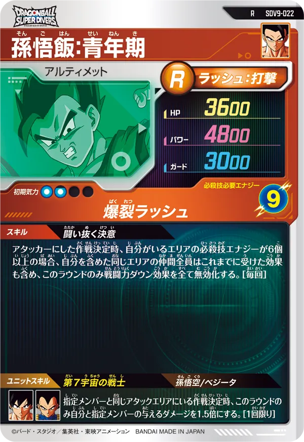 SDV9-022 孫悟飯：青年期