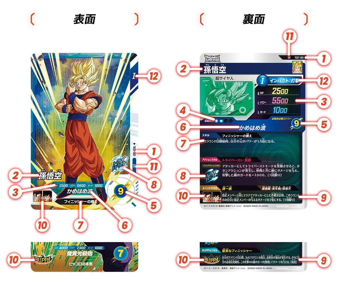 カード表面・裏面